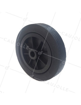 RUEDA DE MANUTENCIÓN DE CAUCHO, DIÁMETRO DE 250 MM, CARGA DE 200 KG, EJE DE 25 MM - S2000PS250 • Caujolle