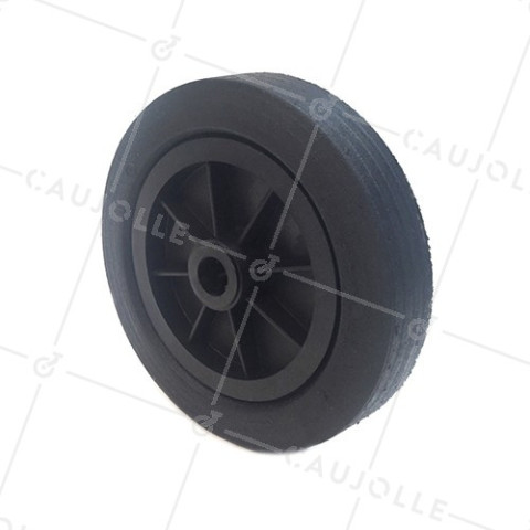 RUEDA DE MANUTENCIÓN DE CAUCHO, DIÁMETRO DE 250 MM, CARGA DE 200 KG, EJE DE 25 MM - S2000PS250 • Caujolle