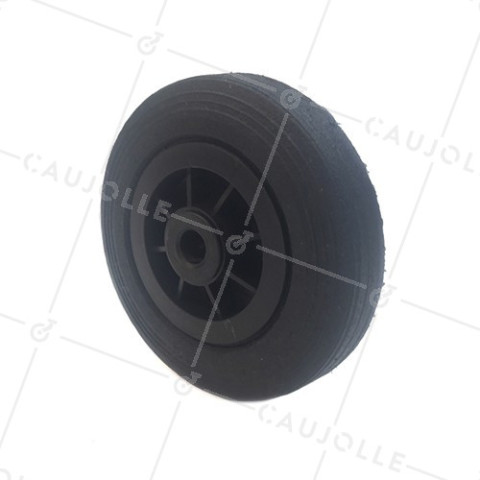 RUEDA DE MANUTENCIÓN DE CAUCHO, DIÁMETRO DE 200 MM, CARGA DE 200 KG, EJE DE 20 MM - S2000PS200R20 • Caujolle