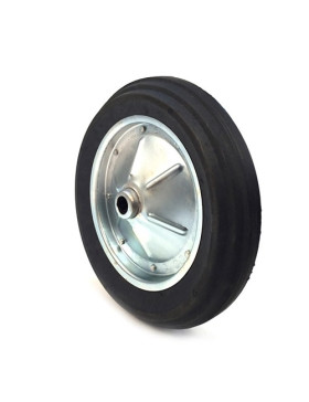 ROUE DE BROUETTE INCREVABLE CAOUTCHOUC DUR DIAMÈTRE 400 MM AXE 20 MM S600