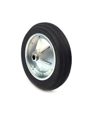 ROUE DE BROUETTE INCREVABLE CAOUTCHOUC DUR DIAMÈTRE 400 MM AXE 25 MM S600