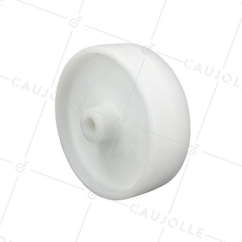 RUEDA DE POLIPROPILENO, DIÁMETRO DE 125 MM, CARGA DE 100 KG, EJE DE 12 MM - S2450P • Caujolle