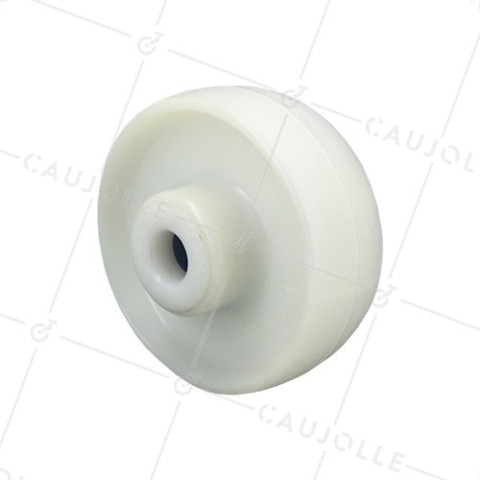 RUEDA DE POLIPROPILENO, DIÁMETRO DE 125 MM, CAPACIDAD DE CARGA DE 200 KG, EJE DE 20 MM RODILLOS - S2450P125 • Caujolle