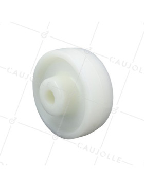 RUEDA DE NAILON FUERTE CAMBIO DE DIÁMETRO 125 MM, CARGA 600 KG MM EJE 20 MM LISO • Caujolle