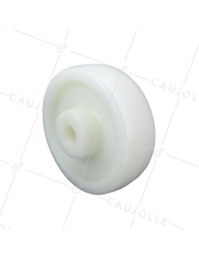 RUEDA DE NAILON LISA CON DIÁMETRO DE 150 MM, CARGA DE 750 KG Y EJE DE 20 MM • Caujolle