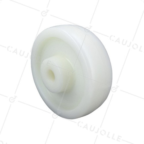 RUEDA DE NAILON LISA CON DIÁMETRO DE 150 MM, CARGA DE 750 KG Y EJE DE 20 MM • Caujolle