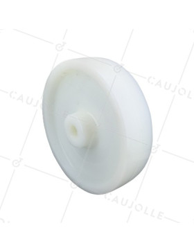 RUEDA DE NAILON LISA CON DIÁMETRO DE 200 MM, CARGA DE 1.000 KG Y EJE DE 20 MM • Caujolle