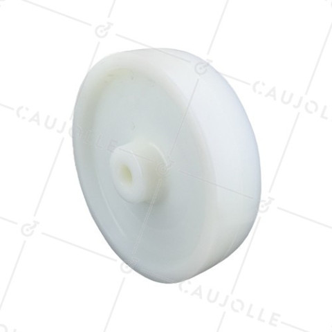 RUEDA DE NAILON LISA CON DIÁMETRO DE 200 MM, CARGA DE 1.000 KG Y EJE DE 20 MM • Caujolle