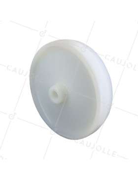 RUEDA DE NAILON LISA CON DIÁMETRO DE 250 MM, CARGA DE 1500 KG Y EJE DE 25 MM LISO • Caujolle