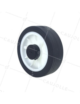 RUEDA DE CORTACÉSPED LISA, DIÁMETRO DE 125 MM, CARGA DE 20 KG, EJE DE 12 MM - S2010P125 • Caujolle