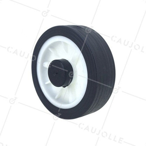 RUEDA DE CORTACÉSPED LISA, DIÁMETRO DE 125 MM, CARGA DE 20 KG, EJE DE 12 MM - S2010P125 • Caujolle