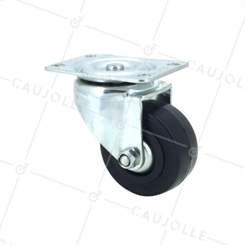 RUEDA GIRATORIA DE MANUTENCIÓN CLÁSICA CON UN DIÁMETRO DE 50 MM CARGA 35 KG - S2C 80 • Caujolle