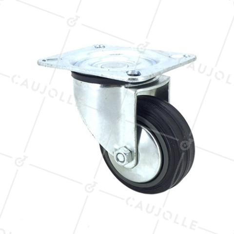 RUEDA GIRATORIA DE MANUTENCIÓN CLÁSICA CON UN DIÁMETRO DE 80 MM CARGA 65 KG - S2C 80 • Caujolle