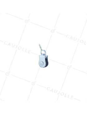 POLEA DE PITÓN SIMPLE, 20 MM DE DIÁMETRO, CARGA DE 10 KG PARA CABLE DE 4 MM • Caujolle