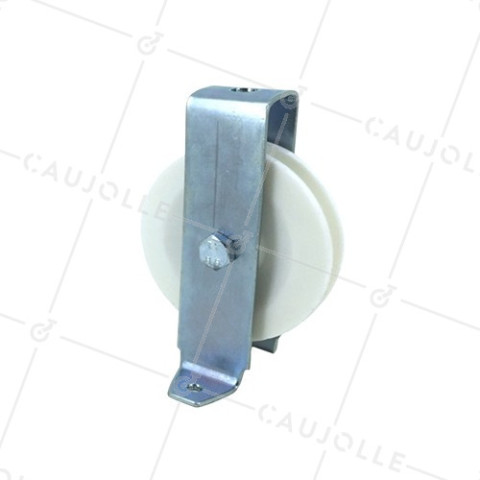 POLEA DE PATAS Y DIÁMETRO DE 80 MM, CARGA DE 100 KG, PARA CABLE DE 8 MM • Caujolle