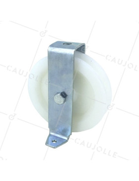 POLEA DE PATAS Y DIÁMETRO DE 100 MM, CARGA DE 100 KG, PARA CABLE DE 9 MM • Caujolle