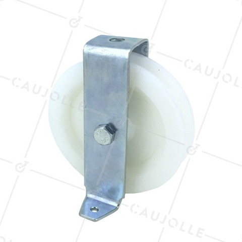 POLEA DE PATAS Y DIÁMETRO DE 100 MM, CARGA DE 100 KG, PARA CABLE DE 9 MM • Caujolle