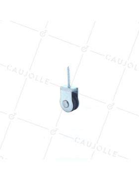 POLEA CON TIRAFONDO Y DIÁMETRO DE 20 MM, CARGA DE 12 KG, PARA CABLE DE 4 MM • Caujolle