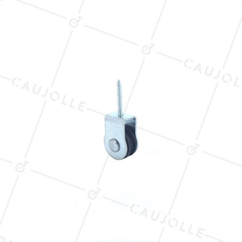 POLEA CON TIRAFONDO Y DIÁMETRO DE 20 MM, CARGA DE 12 KG, PARA CABLE DE 4 MM • Caujolle