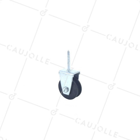POLEA CON TIRAFONDO Y DIÁMETRO DE 30 MM, CARGA DE 25 KG, PARA CABLE DE 6 MM • Caujolle