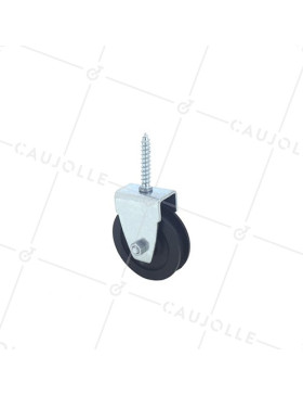 POLEA CON TIRAFONDO Y DIÁMETRO DE 50 MM, CARGA DE 60 KG, PARA CABLE DE 8 MM • Caujolle