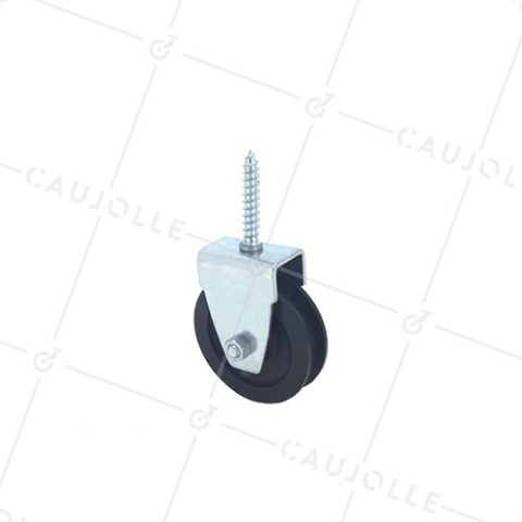 POLEA CON TIRAFONDO Y DIÁMETRO DE 50 MM, CARGA DE 60 KG, PARA CABLE DE 8 MM • Caujolle