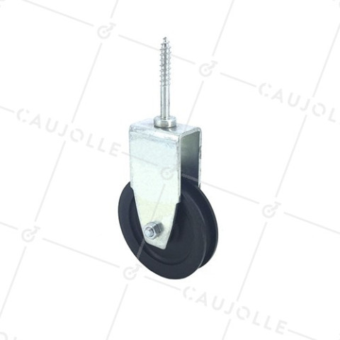 POLEA CON TIRAFONDO Y DIÁMETRO DE 60 MM, CARGA DE 60 KG, PARA CABLE DE 8 MM • Caujolle
