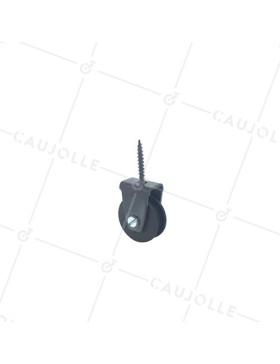 POLEA CON TIRAFONDO Y DIÁMETRO DE 30 MM, CARGA DE 25 KG, PARA CABLE DE 6 MM • Caujolle