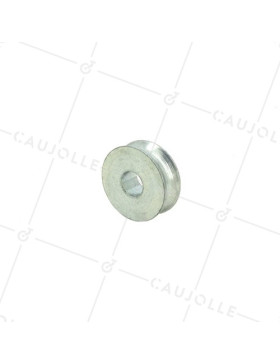 POLEA ÚNICA DE ACERO CON DIÁMETRO DE 30 MM, CARGA DE 50 KG, EJE DE 10 MM PARA CABLE DE 8 MM • Caujolle