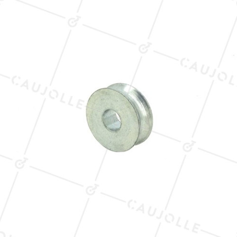 POLEA ÚNICA DE ACERO CON DIÁMETRO DE 30 MM, CARGA DE 50 KG, EJE DE 10 MM PARA CABLE DE 8 MM • Caujolle