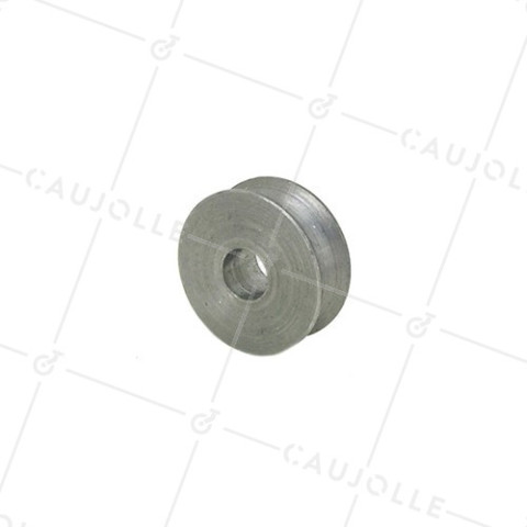POLEA DE ACERO CON CANAL REDONDO PARA CABLE DE 10 MM CON UN DIÁMETRO DE 40 MM, EJE DE 13 MM CARGA DE 60 KG • Caujolle