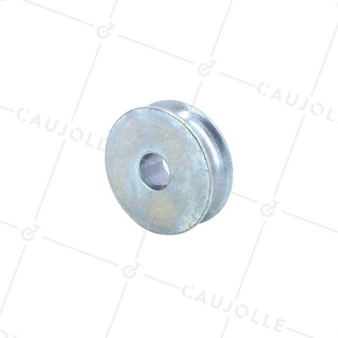 POLEA ÚNICA CON DIÁMETRO DE 50 MM, CARGA DE 80 KG, EJE DE 15 MM PARA CABLE DE 11 MM • Caujolle