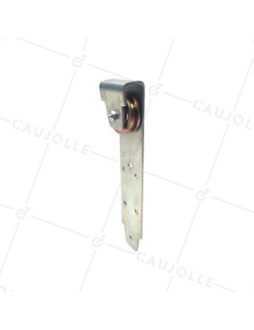 MONTURA PARA PORTAL SUSPENDIDO CON CANAL CUADRADO DIÁMETRO DE 60 MM PARA RAÍL DE 10 MM CARGA 250 KG • Caujolle