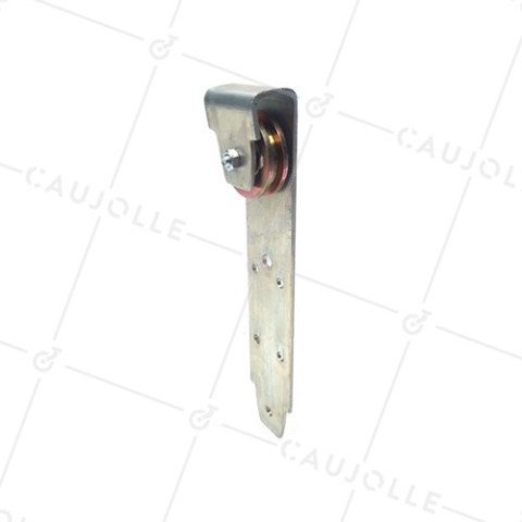 MONTURA PARA PORTAL SUSPENDIDO CON CANAL CUADRADO DIÁMETRO DE 60 MM PARA RAÍL DE 10 MM CARGA 250 KG • Caujolle