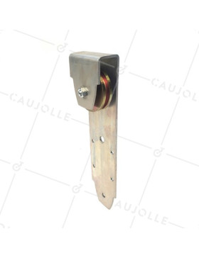 MONTURA PARA PORTAL SUSPENDIDO CON CANAL CUADRADO DIÁMETRO DE 80 MM PARA RAÍL DE 10 MM CARGA 300 KG • Caujolle