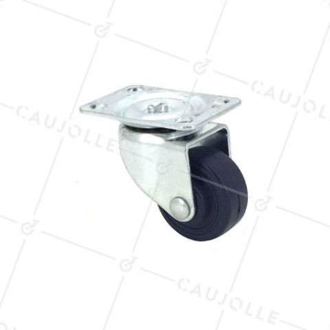 RUEDA PARA MUEBLES DE CAUCHO CON UN DIÁMETRO DE 30 MM CARGA 15 KG - S12C30 • Caujolle
