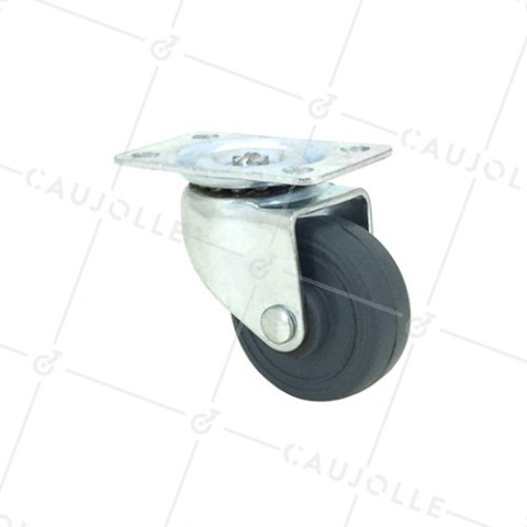 RUEDA GIRATORIA DE CAUCHO CON UN DIÁMETRO DE 35 MM CARGA 20 KG - S12C35 • Caujolle