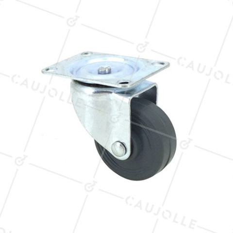 RUEDA PARA MUEBLES DE CAUCHO CON UN DIÁMETRO DE 42 MM CARGA 20 KG - S12C42 • Caujolle
