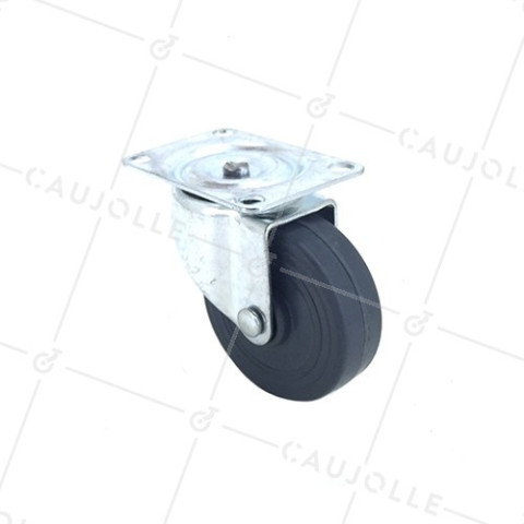 RUEDA PARA MUEBLES DE CAUCHO CON UN DIÁMETRO DE 50 MM CARGA 30 KG - S12C50 • Caujolle