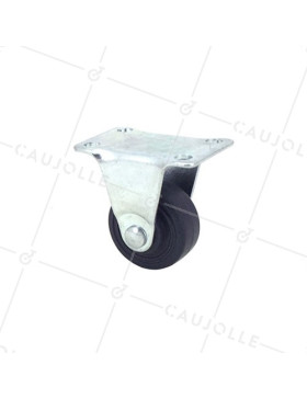 RUEDA DE CAUCHO FIJO CON UN DIÁMETRO DE 30 MM CARGA 15 KG • Caujolle