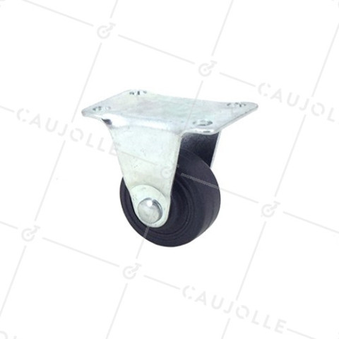 RUEDA DE CAUCHO FIJO CON UN DIÁMETRO DE 30 MM CARGA 15 KG • Caujolle