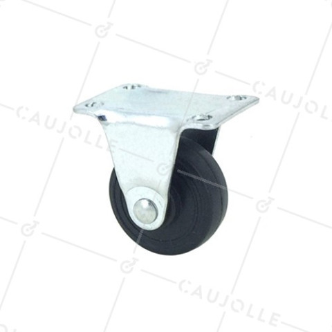 RUEDA DE CAUCHO FIJO CON UN DIÁMETRO DE 35 MM CARGA 15 KG - S18C35 • Caujolle