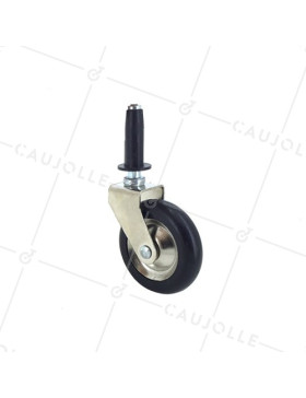RUEDA PARA MUEBLES GIRATORIA CON VÁSTAGO, DIÁMETRO DE 50 MM, CAPACIDAD DE CARGA DE 8 KG - S30 50 • Caujolle