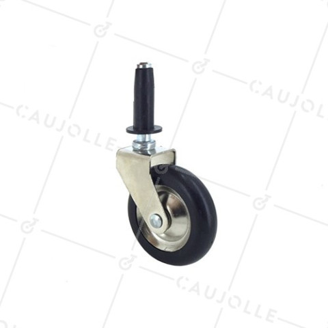 RUEDA PARA MUEBLES GIRATORIA CON VÁSTAGO, DIÁMETRO DE 50 MM, CAPACIDAD DE CARGA DE 8 KG - S30 50 • Caujolle