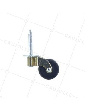 RUEDA PARA MUEBLES DIÁMETRO DE 30 MM, CAPACIDAD DE CARGA DE 20 KG, FIJACIÓN CON MARTILLO EN ORIFICIO DE 6 MM