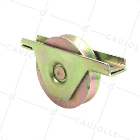 RUEDA DE PORTAL QUE SE ENCAJA CON UN DIÁMETRO DE 100 MM PARA RAÍL TRIANGULAR UNIVERSAL CARGA 370 KG - MTSPGV100 • Caujolle