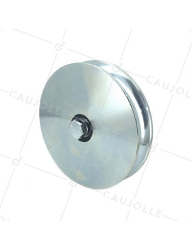 Rueda DE PORTAIL COULISSANT RENFORCÉE À Canal RONDE DIAMETRO 160 MM PARA RAIL REDONDO DE 20 MM CARGA 1.6T - GAGR160L • Caujolle