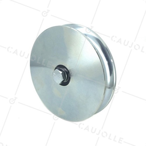 Rueda DE PORTAIL COULISSANT RENFORCÉE À Canal RONDE DIAMETRO 160 MM PARA RAIL REDONDO DE 20 MM CARGA 1.6T - GAGR160L • Caujolle