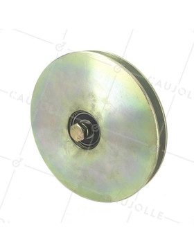 RUEDA PARA PORTAL ESTRECHO DE CANAL CUADRADO DIÁMETRO 200 MM PARA UN RAÍL CUADRADO DE 16 MM EJE 20 MM - GAGC200 • Caujolle