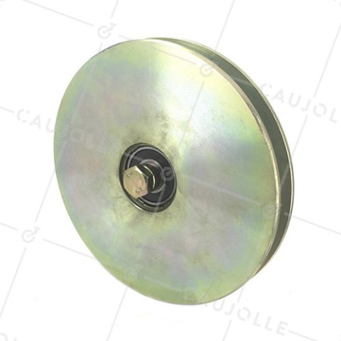 RUEDA PARA PORTAL ESTRECHO DE CANAL CUADRADO DIÁMETRO 200 MM PARA UN RAÍL CUADRADO DE 16 MM EJE 20 MM - GAGC200 • Caujolle